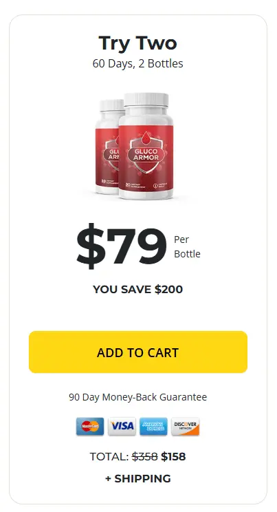 gluco armor 2 bottles price