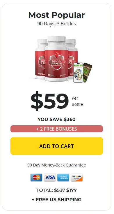 gluco armor 3 bottles price